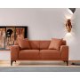 Atelier del Sofa Sofa dvosed Petra 2 Orange - slika 1