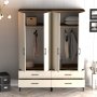 HANAH HOME Ormar Kumsal TT Walnut Cream - slika 3