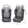 KINDERKRAFT Auto sedište I-SPARK I SIZE 100-150CM Sivo - slika 3