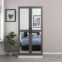 HANAH HOME Ormar Kale Mirror Anthracite White 190 - slika 2