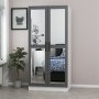 HANAH HOME Ormar Kale Mirror Anthracite White 190 - slika 3