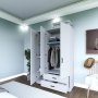 HANAH HOME Ormar Yaman 1600 032 White - slika 4