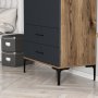 HANAH HOME Ormar Kumsal T Walnut Anthracite - slika 5