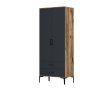 HANAH HOME Ormar Kumsal T Walnut Anthracite - slika 1