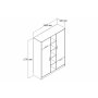 HANAH HOME Ormar Farah 4 5 Wardrobe Atlantic Pine - slika 4