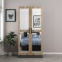 HANAH HOME Ormar Kale Mirror Anthracite Oak 190 - slika 2