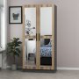 HANAH HOME Ormar Kale Mirror Anthracite Oak 190 - slika 3