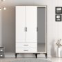 HANAH HOME Ormar Kumsal RT Walnut White - slika 3