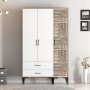 HANAH HOME Ormar Kumsal PT Walnut White - slika 3