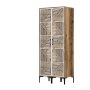 HANAH HOME Ormar Kumsal PP Walnut White - slika 1