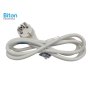 Biton Electronics Dvopolni utikač sa kablom CT19 1.5m beli (3 X 1.5MM) - slika 1