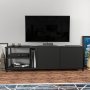 HANAH HOME TV polica Primrose Black Anthracite - slika 2