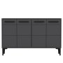 HANAH HOME TV polica Stria Anthracite - slika 1