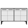 HANAH HOME TV polica Stria Anthracite White - slika 1