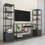HANAH HOME TV polica Robbins Black Anthracite - slika 3