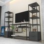 HANAH HOME TV polica Robbins Black Anthracite - slika 4
