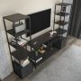 HANAH HOME TV polica Robbins Black Anthracite - slika 5