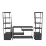HANAH HOME TV polica Robbins Black Anthracite - slika 1