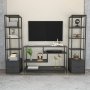 HANAH HOME TV polica Robbins Black Anthracite - slika 2