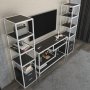 HANAH HOME TV polica Robbins White Anthracite - slika 4