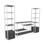 HANAH HOME TV polica Robbins White Anthracite - slika 1