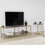 HANAH HOME TV polica Basic Dark Grey Gold - slika 4