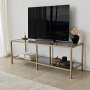 HANAH HOME TV polica Basic Dark Grey Gold - slika 2