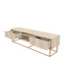 HANAH HOME TV polica Rodez 180 Traverten - slika 4