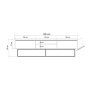 HANAH HOME TV polica Rodez 180 Traverten - slika 5