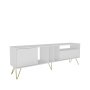 HANAH HOME TV polica Mistico (180) White Gold - slika 1