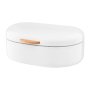 DAJAR DJ68944 KUTIJA ZA HLEB 35X24X14,5 CM METAL BELA - slika 1
