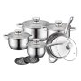 ROYALTY RL1232-12 ŠERPE SA POKLOPCEM SET 12 DELOVA INOX - slika 1
