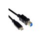 VELTEH USB Tip C na USB B Muški Kabl za Štampač - slika 1