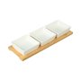 ESTIA Porcelanski set 3 posude na dasci od bambusa (ES01-20231) - slika 1