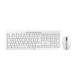 CHERRY Bežična TIHA tastatura + miš, USB, bela - slika 1