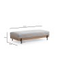 Atelier del Sofa Tabure Eti Oak Pouffe Grey - slika 5