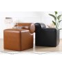 Atelier del Sofa Tabure Rohin Deri Puf Brown - slika 4