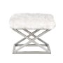 Atelier del Sofa Tabure Capraz Plush Silver White - slika 2
