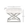 Atelier del Sofa Tabure Capraz Plush Silver White - slika 3