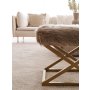 Atelier del Sofa Tabure Capraz Pelush Gold Brown - slika 2