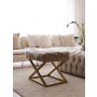 Atelier del Sofa Tabure Capraz Pelush Gold Brown - slika 3