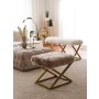 Atelier del Sofa Tabure Capraz Pelush Gold Brown - slika 1