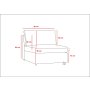 Atelier del Sofa Fotelja Mottona 1 Seat Module Grey - slika 4
