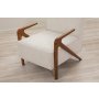 Atelier del Sofa Fotelja Larus Wood Berjer Walnut Cream - slika 2