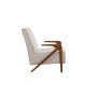 Atelier del Sofa Fotelja Larus Wood Berjer Walnut Cream - slika 4