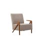Atelier del Sofa Fotelja Larus Wood Berjer Walnut Grey - slika 3
