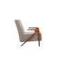 Atelier del Sofa Fotelja Larus Wood Berjer Walnut Grey - slika 4