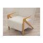 Atelier del Sofa Fotelja Larus Wood Berjer Oak Cream - slika 2