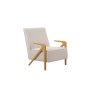 Atelier del Sofa Fotelja Larus Wood Berjer Oak Cream - slika 3