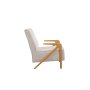 Atelier del Sofa Fotelja Larus Wood Berjer Oak Cream - slika 4